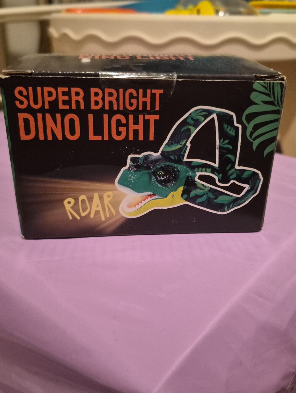 Super Bright Dino Light - Green Dino Head Kids Headlamp